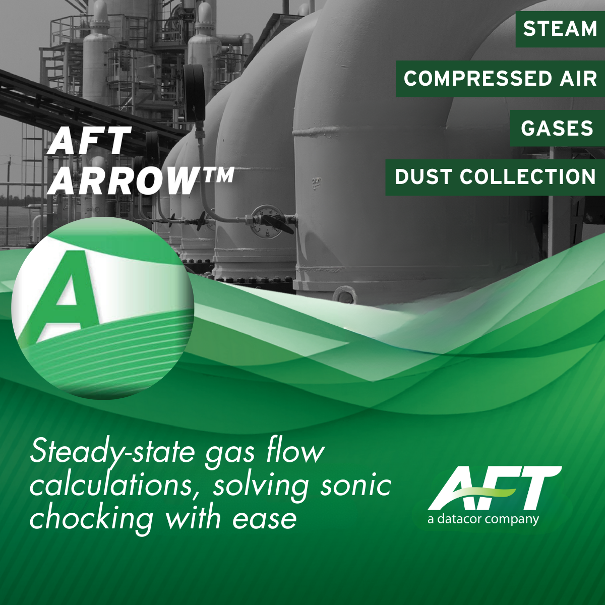 AFT Arrow gaz boru ve kanal sistemleri basıç düsüsü ve akış dağılımı hesapları